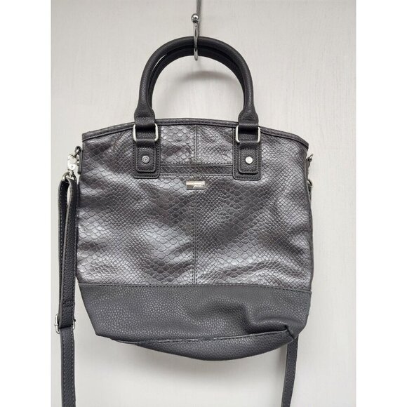 Jewell Handbags - JEWELL BY THIRTY ONE PURSE CROSSBODY BAG GRAY FAUX SNAKE LEATHER